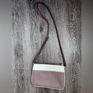 Kate Spade Burgundy and Cream Crossbody Bag
